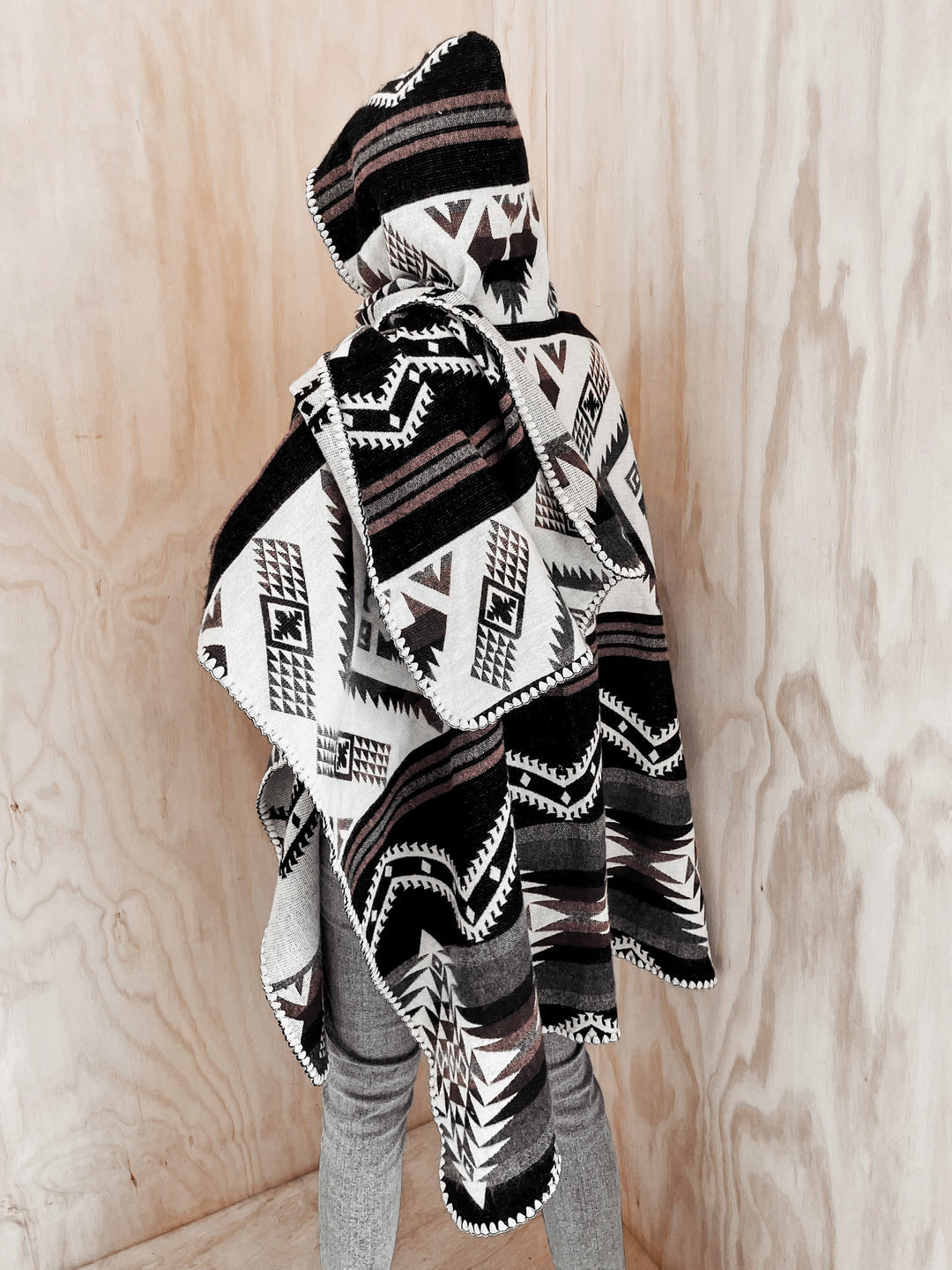PONCHO | ARIZONA HOODED BROWN