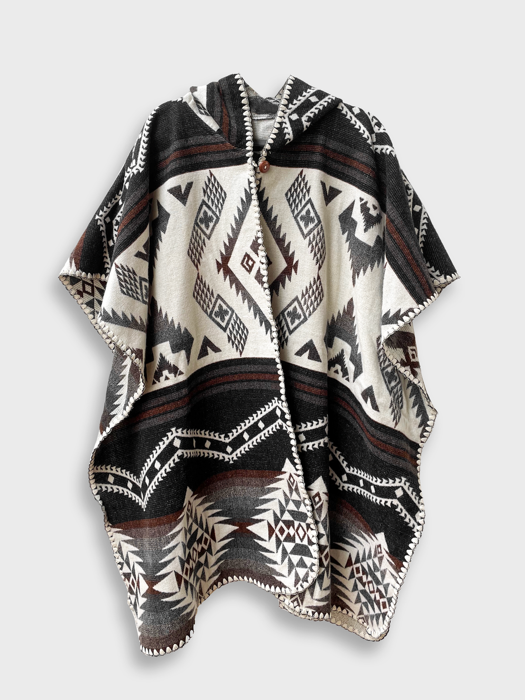PONCHO | ARIZONA HOODED BROWN