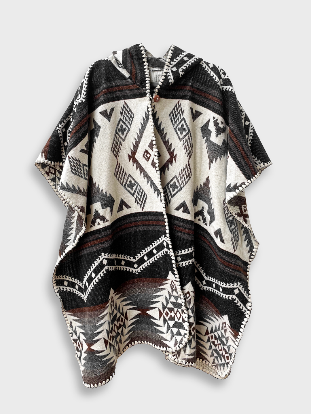 PONCHO | ARIZONA HOODED BROWN